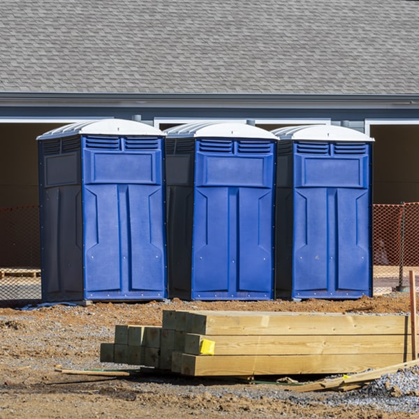 how often are the porta potties cleaned and serviced during a rental period in Newton KS